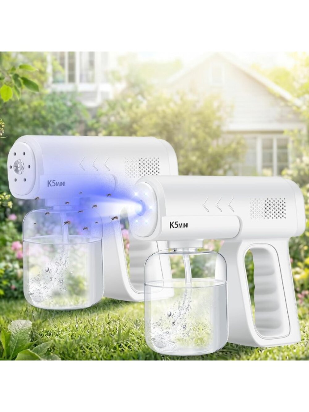 2 Pack Portable Rechargeable Nano Sprayer Gun - Handheld Mist & Garden Repellent